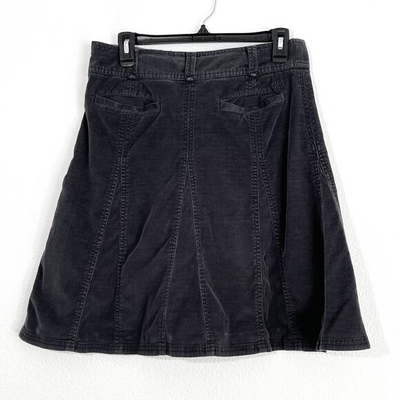 Athleta Corduroy Y2K Skirt Womens 6 Tall Flare Dark Academia Granola Western - Picture 4 of 8